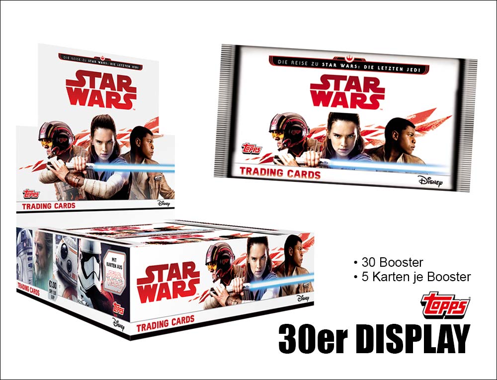 Topps Star Wars – Die Reise zu Star Wars: Die letzten Jedi – 30er DISPLAY