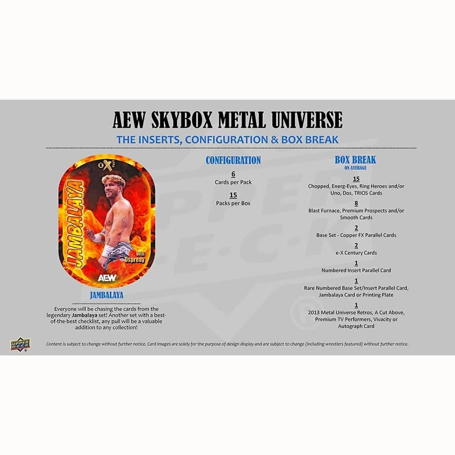 2025 Upper Deck AEW Skybox Metal Universe All Elite Wrestling Hobby Box