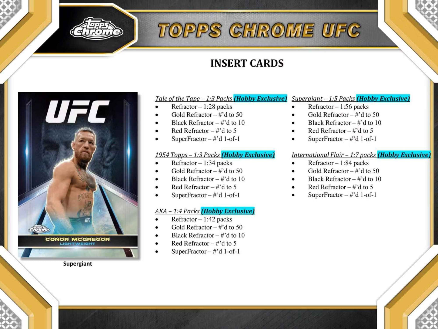 2024 Topps Chrome UFC Hobby Box