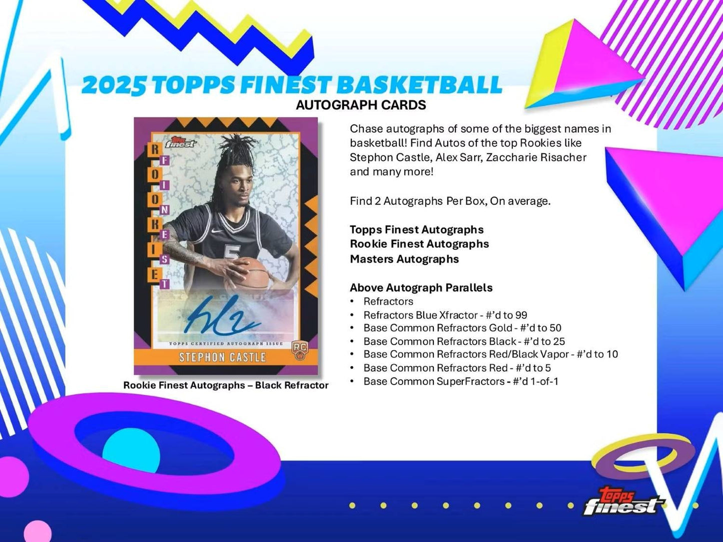 2024/25 Topps Finest Basketball Hobby Box