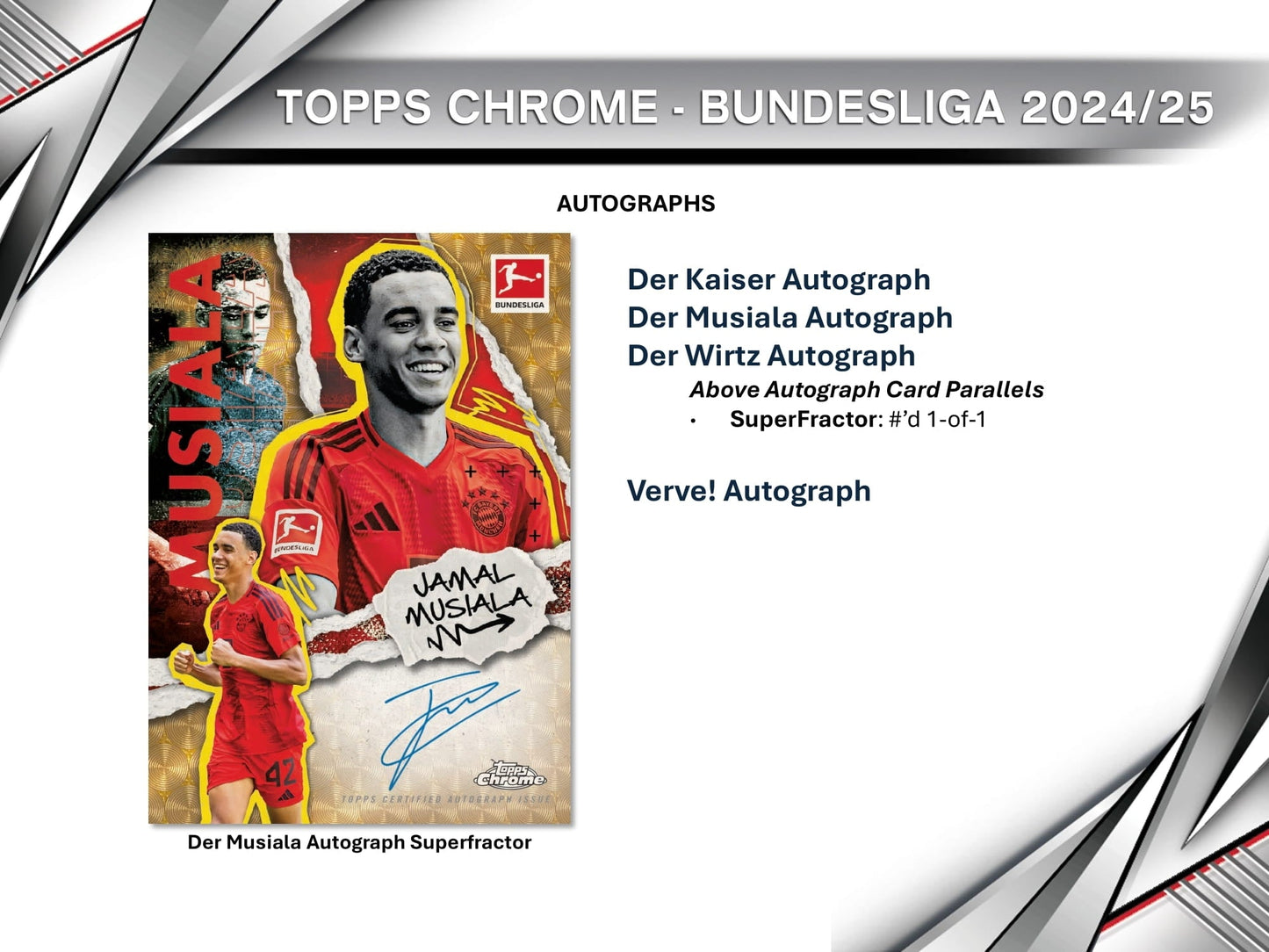 2024/25 Topps Chrome Bundesliga Soccer (Fussball) Hobby Box