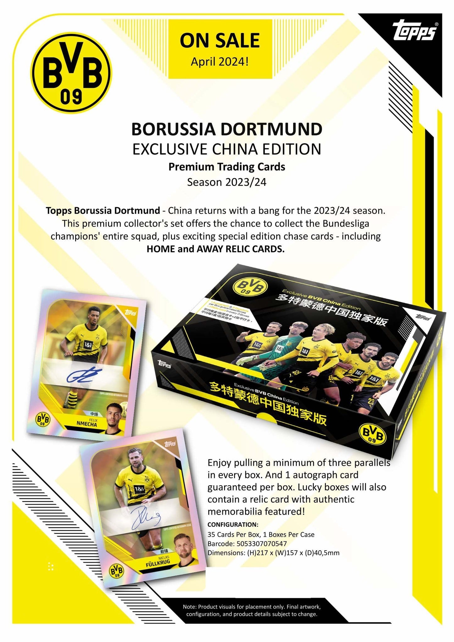 2023/24 Topps Borussia Dortmund BVB 09 China Edition Hobby Box