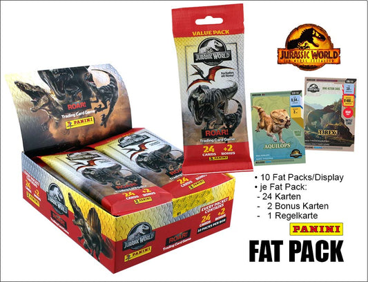 Jurassic World Roar! Trading Cards – FAT PACK