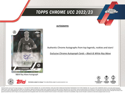 2022/23 Topps Chrome UEFA Club Competitions Soccer (Fussball) Lite Box