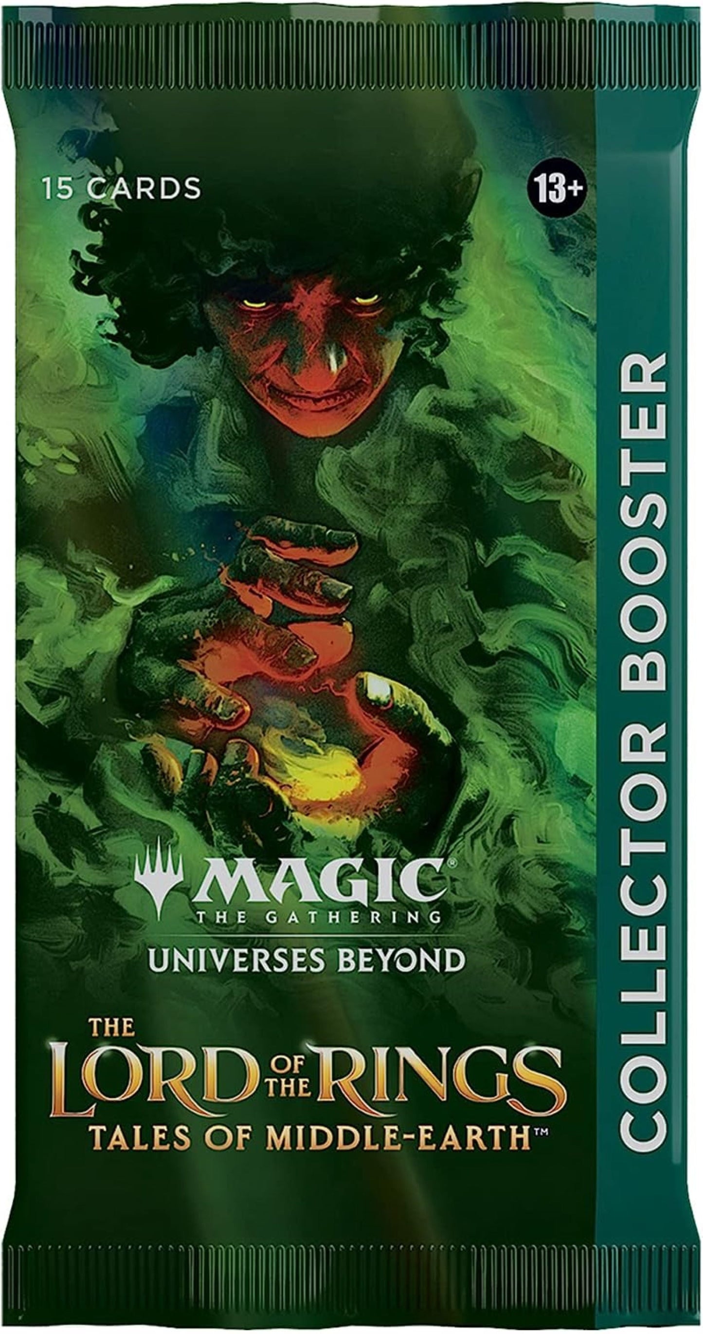 Magic the Gathering Lord of the Rings Tales of Middle Earth Omega Collectors Booster with 15 Trading Cards per pack
