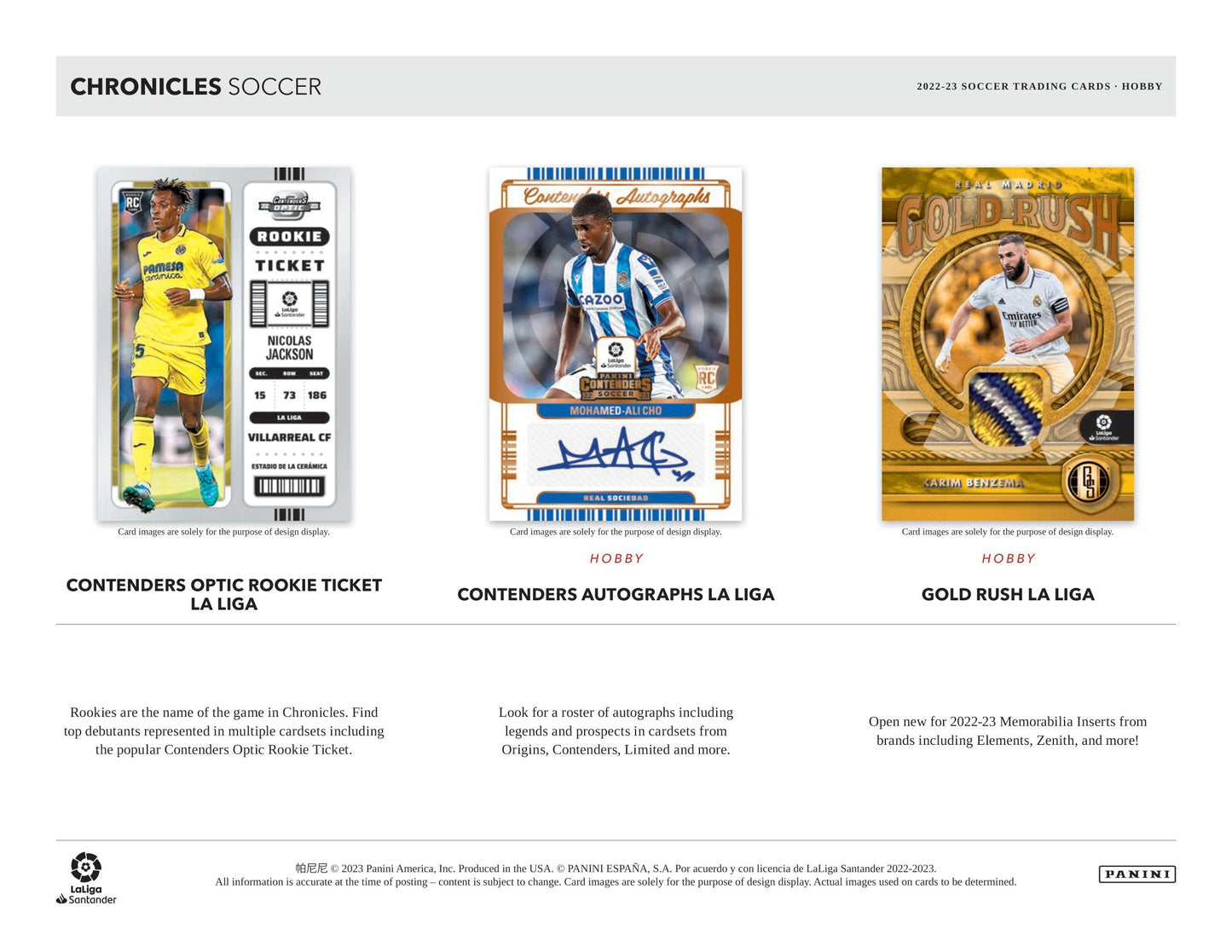 2022/23 Panini Chronicles Soccer (Fußball) Hobby Box