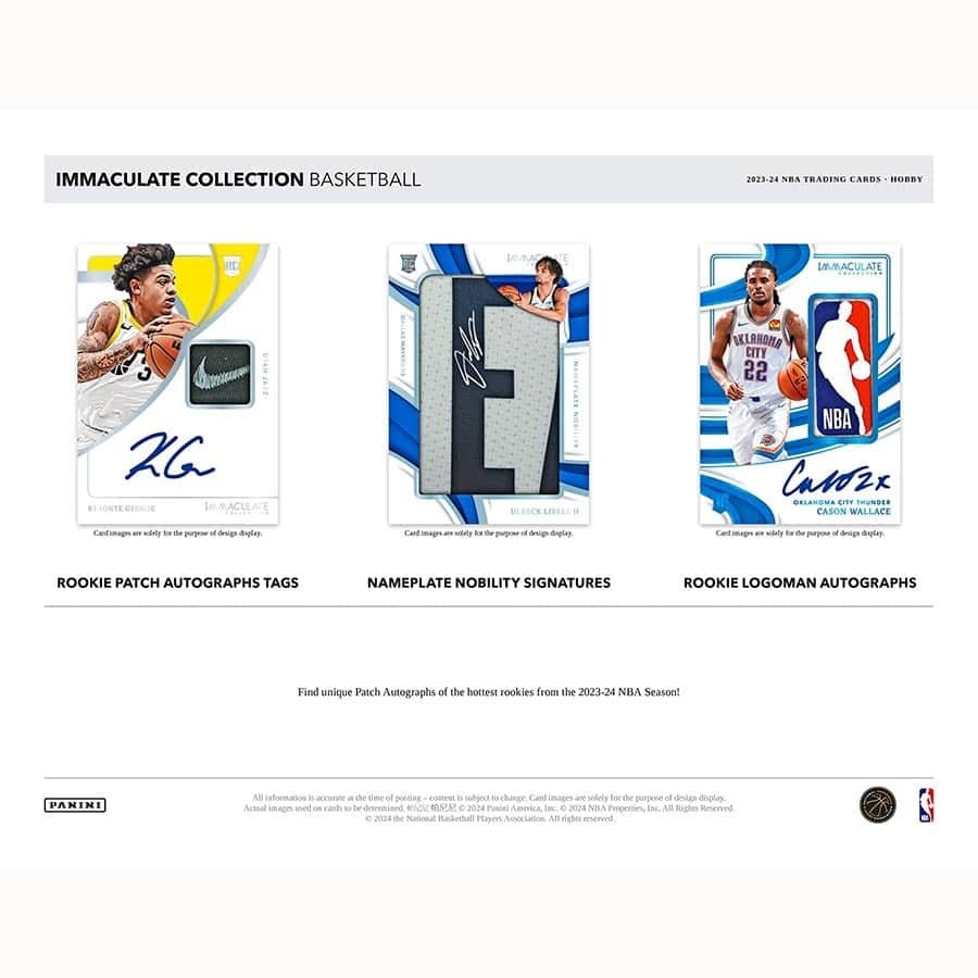 2023/24 Panini Immaculate Basketball NBA Hobby Box