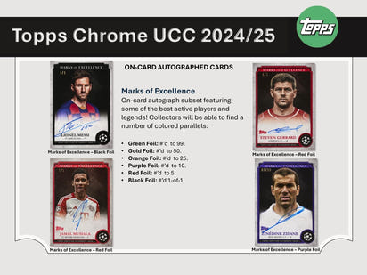 2024/25 Topps Chrome UEFA Club Competitions Soccer (Fußball) Blaster Box