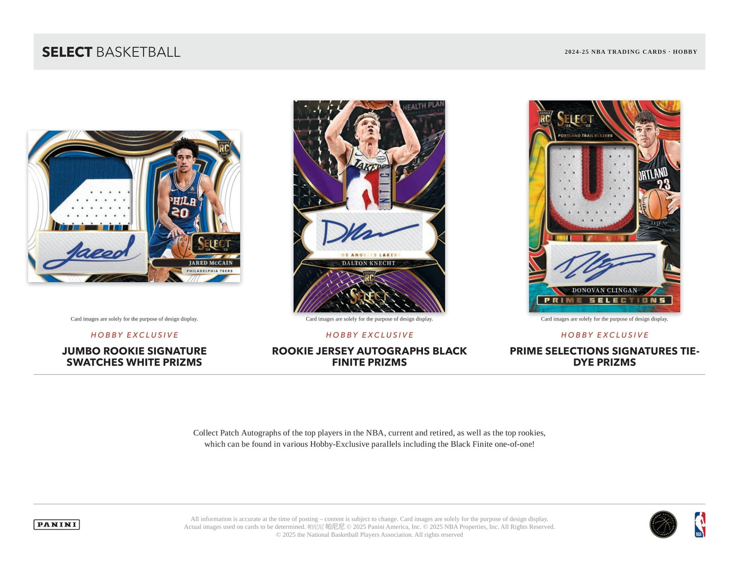 2024/25 Panini Select Basketball NBA Hobby Box