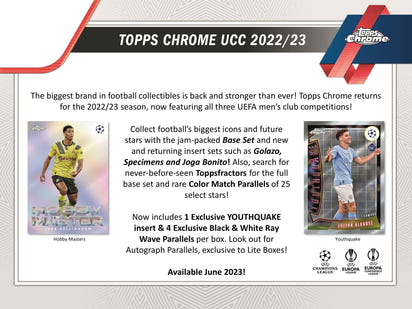 2022/23 Topps Chrome UEFA Club Competitions Soccer (Fussball) Lite Box