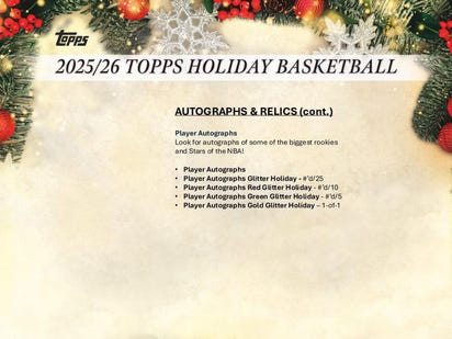 2025/26 Topps Holiday NBA Basketball Mega Box