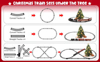 Flooyes Electric Train Sets With light-up carriages, Train Toys With figure-eight track, Birthday Gifts For Boys Girls Red