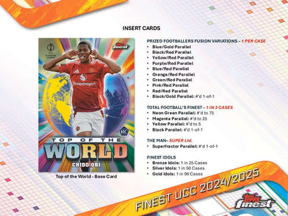 2024/25 Topps Finest UEFA Club Competitions Soccer (Fussball) Hobby Box