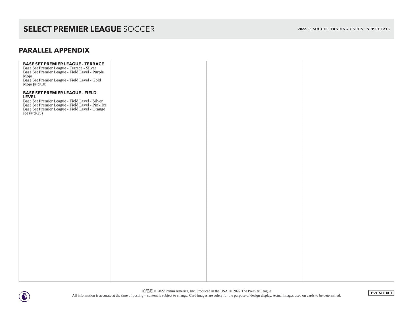 2022/23 Panini Select Premier League Soccer (Fußball) Mega Box