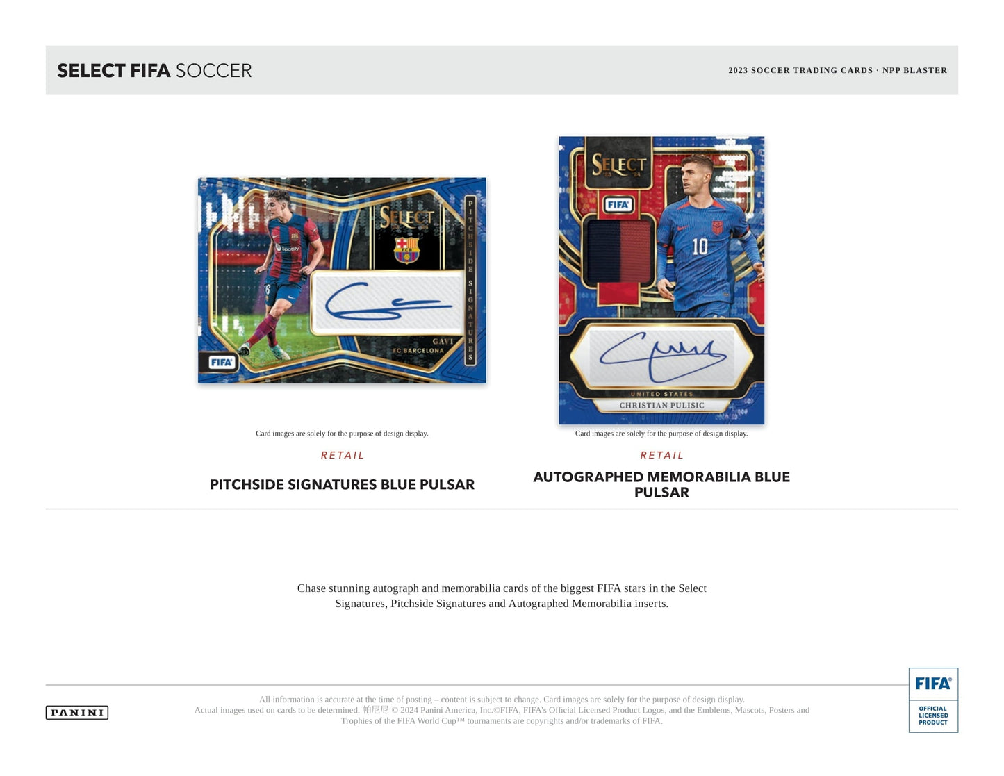 2023/24 Panini Select FIFA Soccer (Fußball) Blaster Box