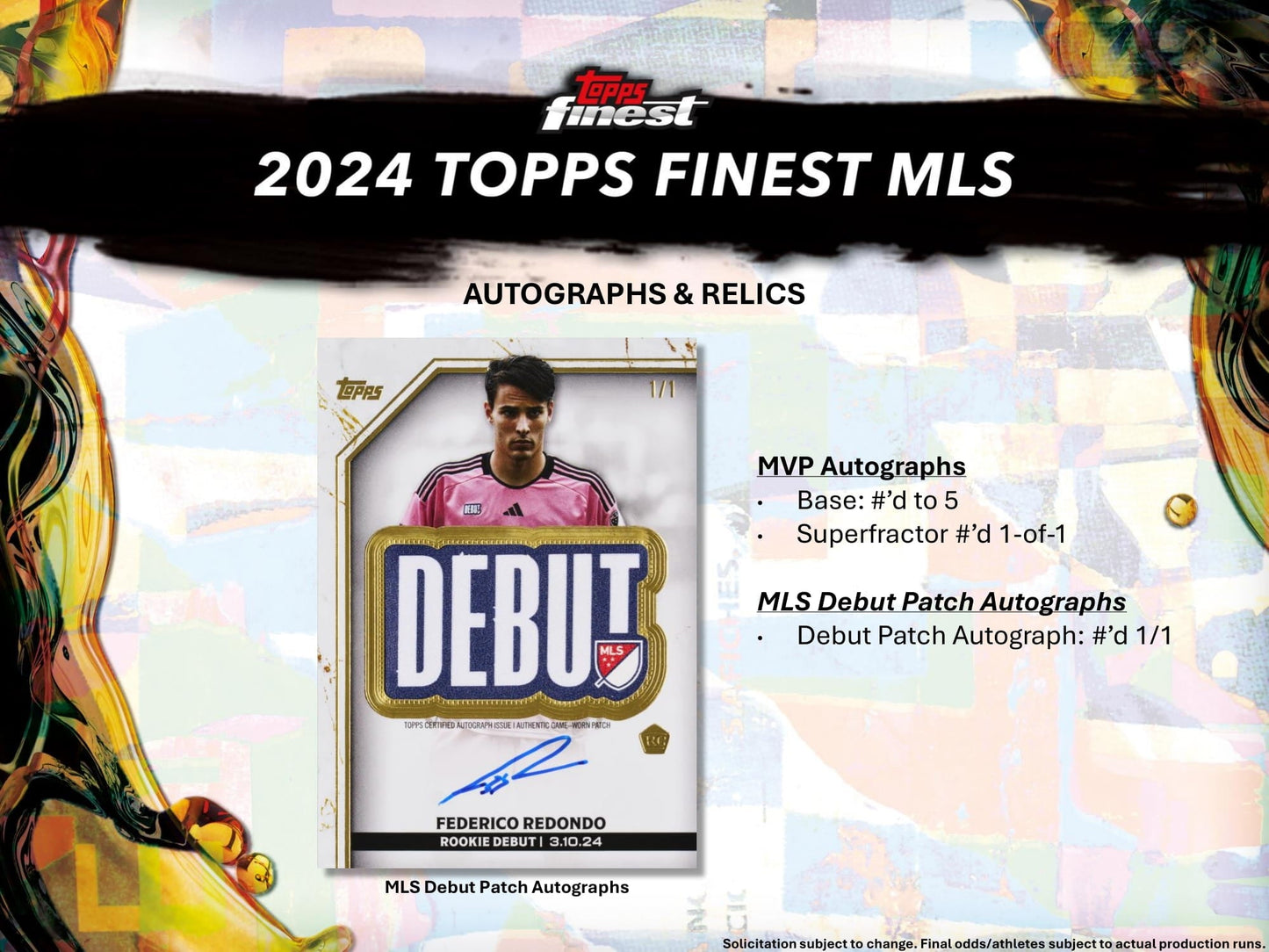 2024 Topps Finest MLS Soccer (Fussball) Hobby Box