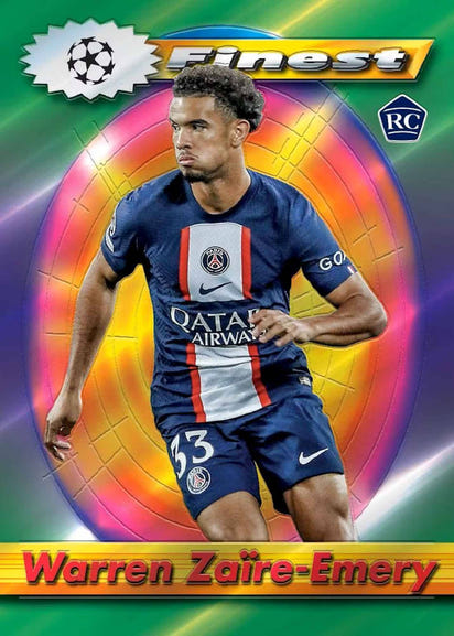 2022/23 Topps Finest Flashbacks UEFA Club Competitions Soccer (Fussball) Hobby Box