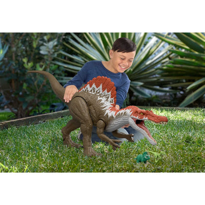 Jurassic World Super Colossal Spinosaurus Pack, 36 Inch Long Dinosaur Toy & 2 Mini Figures