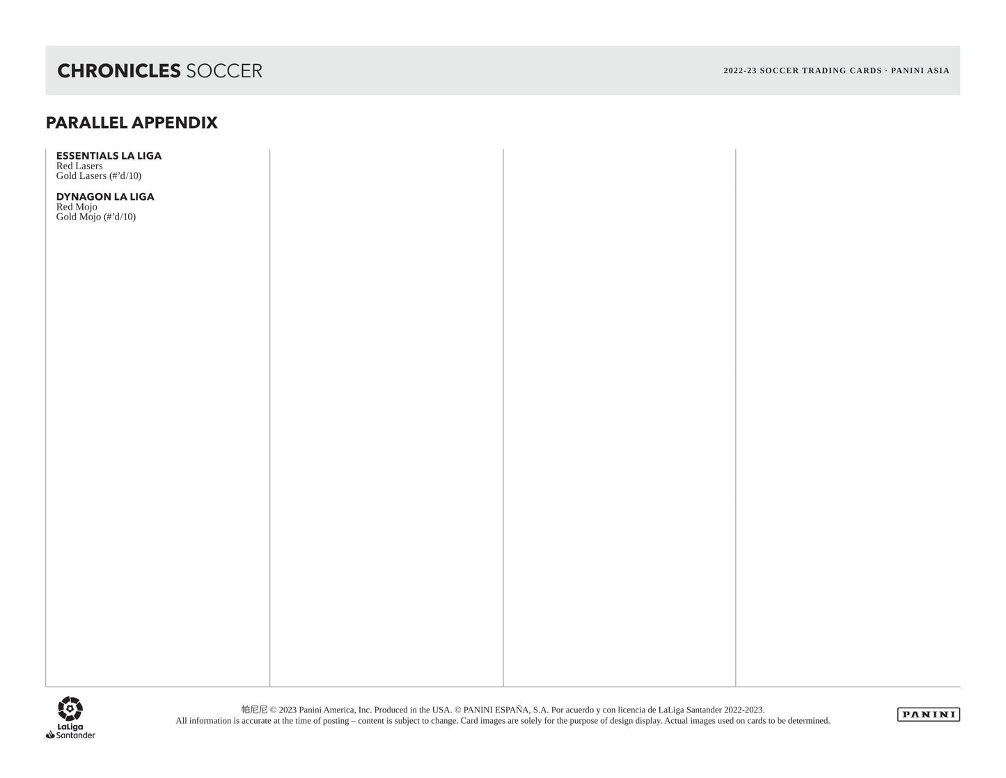 2022/23 Panini Chronicles Soccer (Fußball) Tmall Asia Box