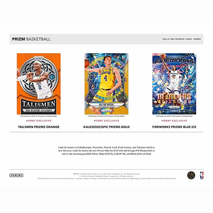 2024/25 Panini Prizm Basketball NBA Hobby Box