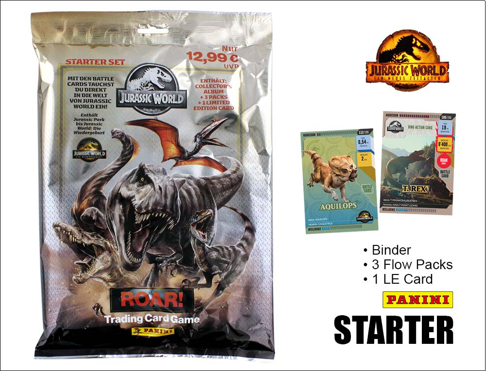 Jurassic World Roar! Trading Cards – STARTER