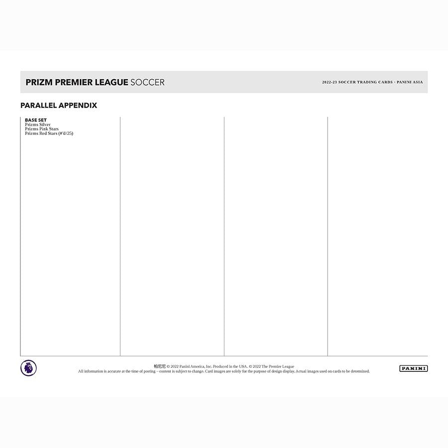2022/23 Panini Prizm Premier League Soccer (Fußball) Asia Tmall Box