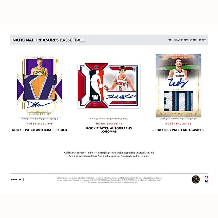 2024/25 Panini National Treasures Basketball NBA Hobby Box