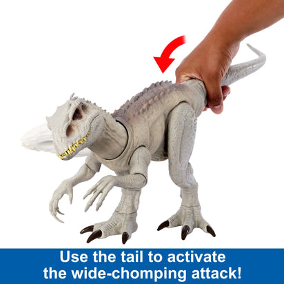 Jurassic World Camouflage 'N Battle Indominus Rex Action Figure Toy with Lights, Sound & Motion
