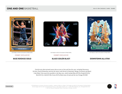 2024/25 Panini One and One Basketball NBA Hobby Box