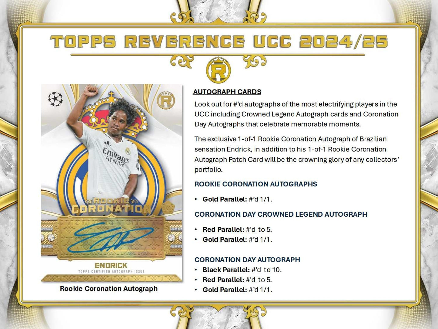 2024/25 Topps Reverence UEFA Club Competitions Soccer Hobby Box