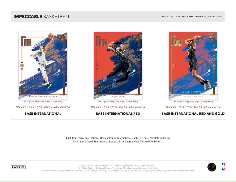 2023/24 Panini Impeccable Basketball NBA International Hobby Box