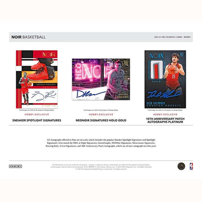 2024/25 Panini Noir Basketball NBA Hobby Box
