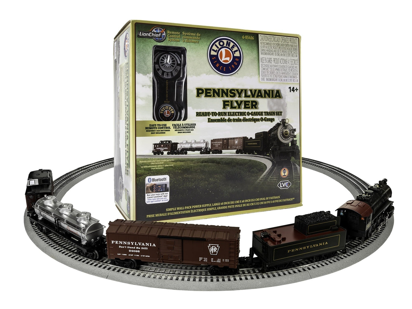 Lionel Pennsylvania Flyer Electric O Gauge Train Set with Remote and Bluetooth 5.0 Capability