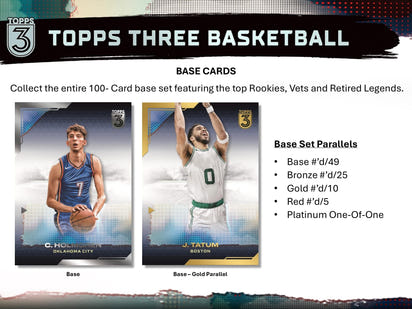 2023/24 Topps Three Basketball Hobby Box