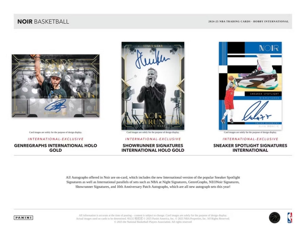 2024/25 Panini Noir Basketball International NBA Hobby Box