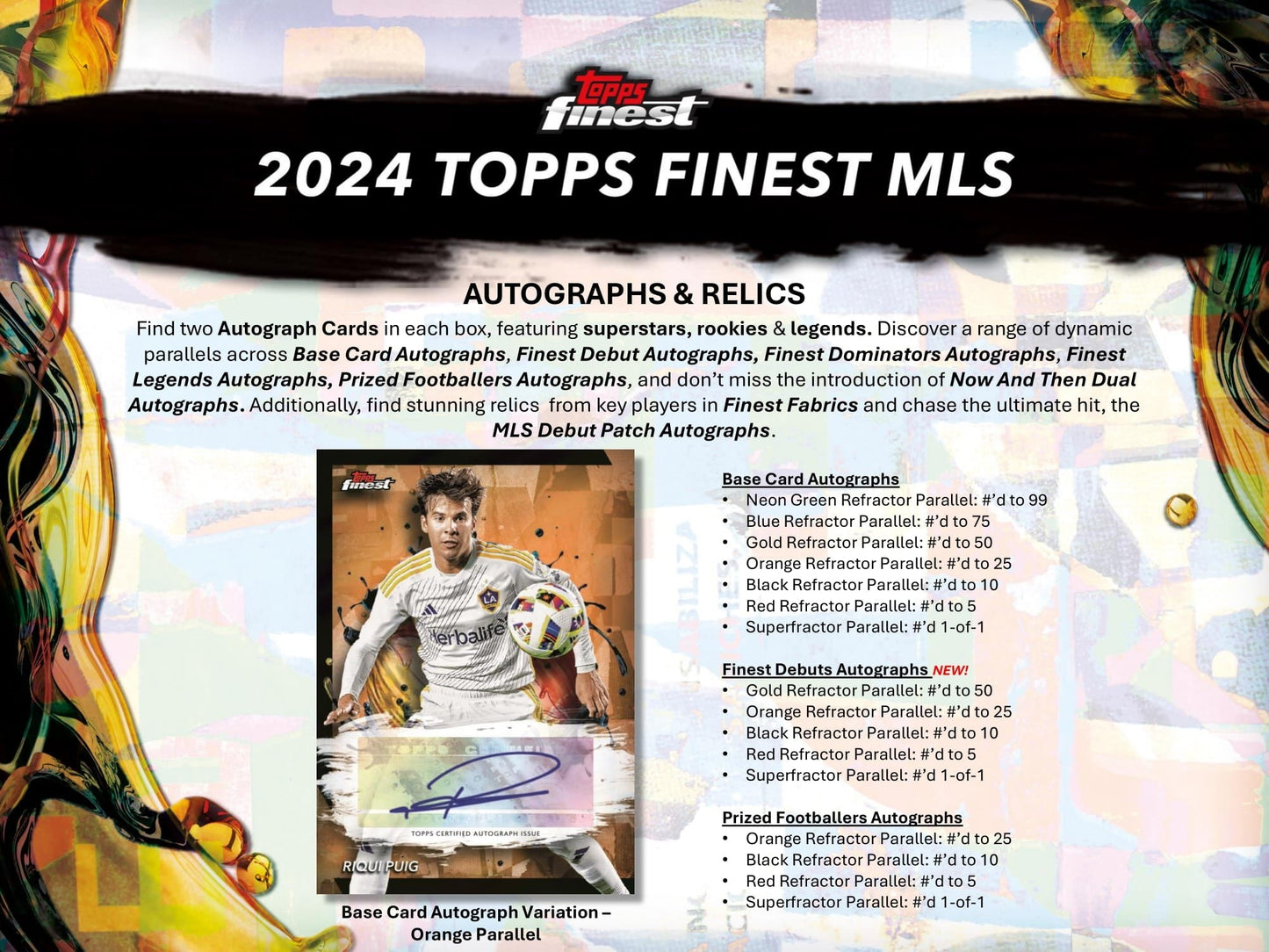 2024 Topps Finest MLS Soccer (Fussball) Hobby Box