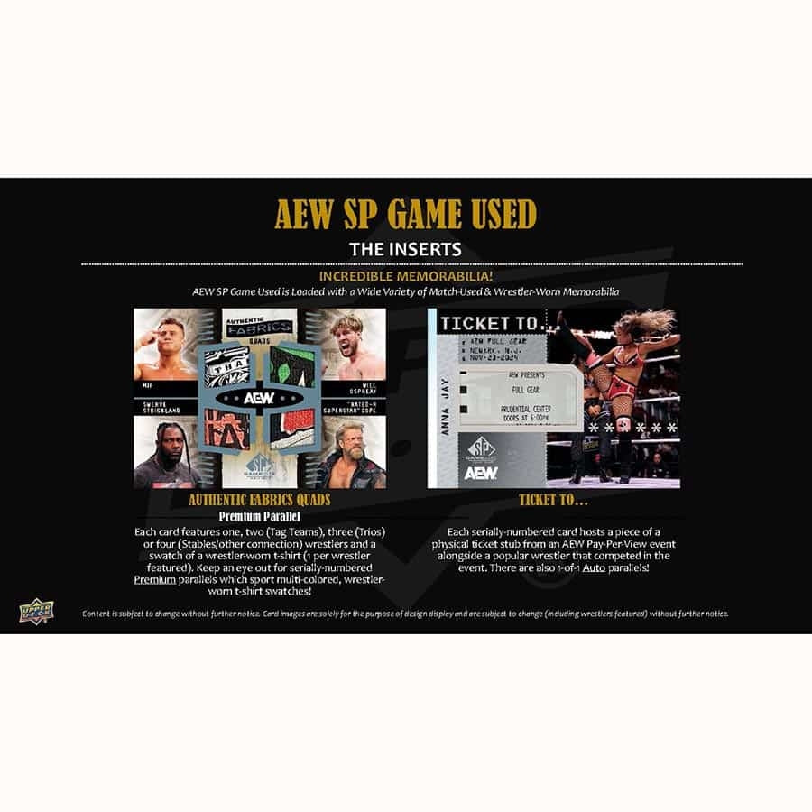 2025 Upper Deck AEW SP Game Used All Elite Wrestling Hobby Box