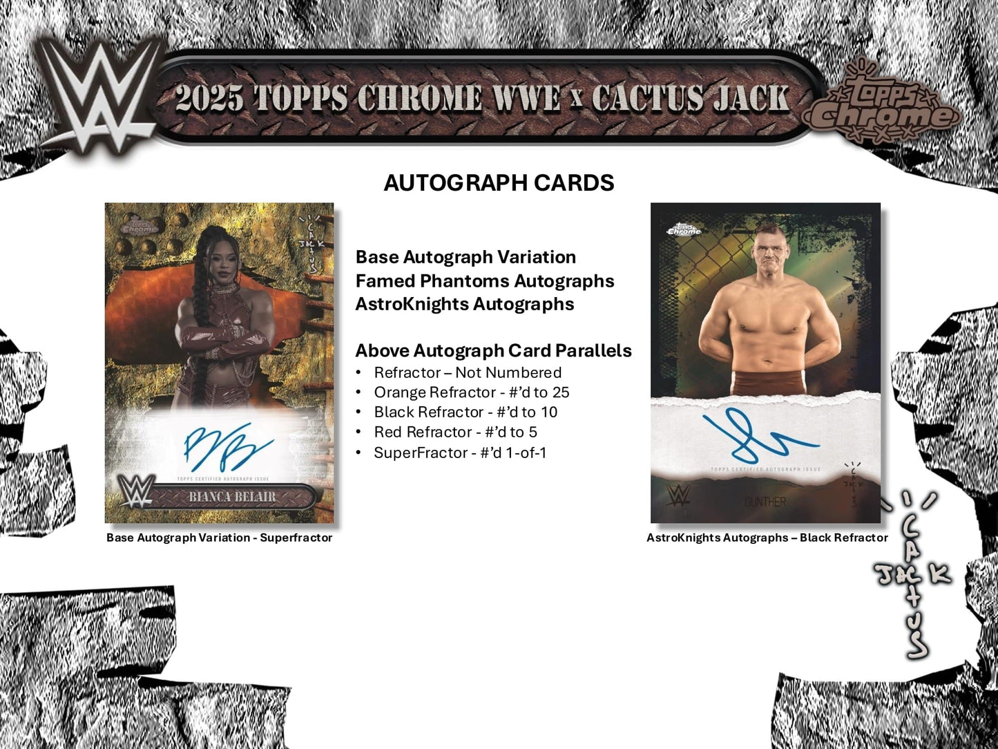 2025 Topps Chrome WWE x Cactus Jack Hobby Pack