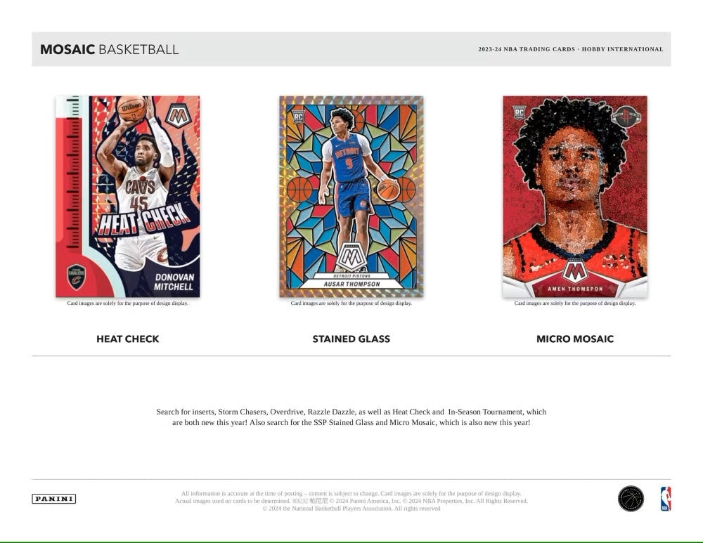 2023/24 Panini Mosaic Basketball NBA International Hobby Box