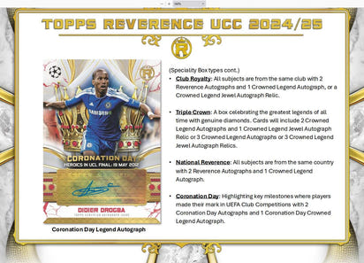2024/25 Topps Reverence UEFA Club Competitions Soccer Hobby Box