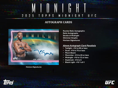 2025 Topps Midnight UFC Hobby Box