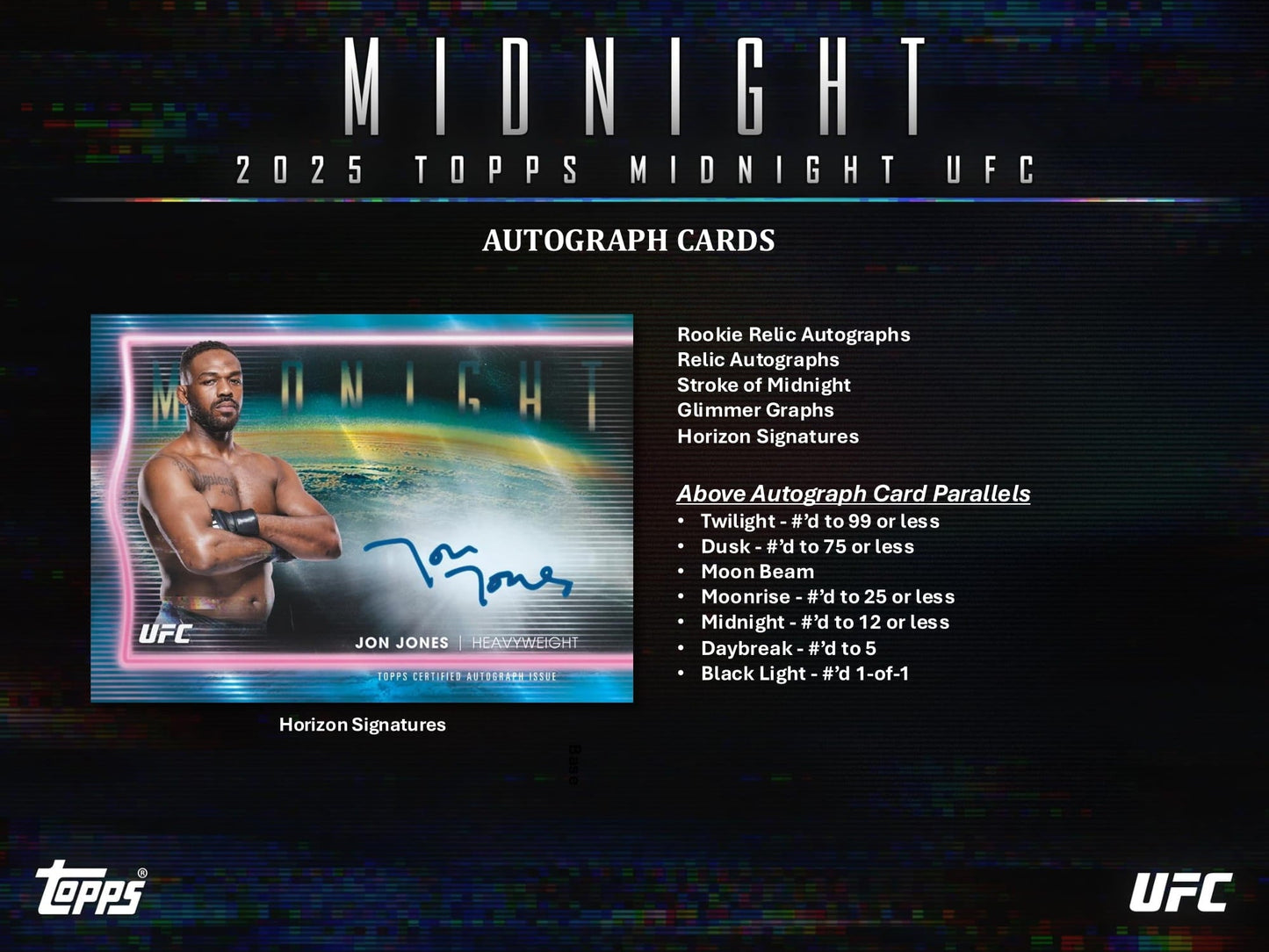 2025 Topps Midnight UFC Hobby Box