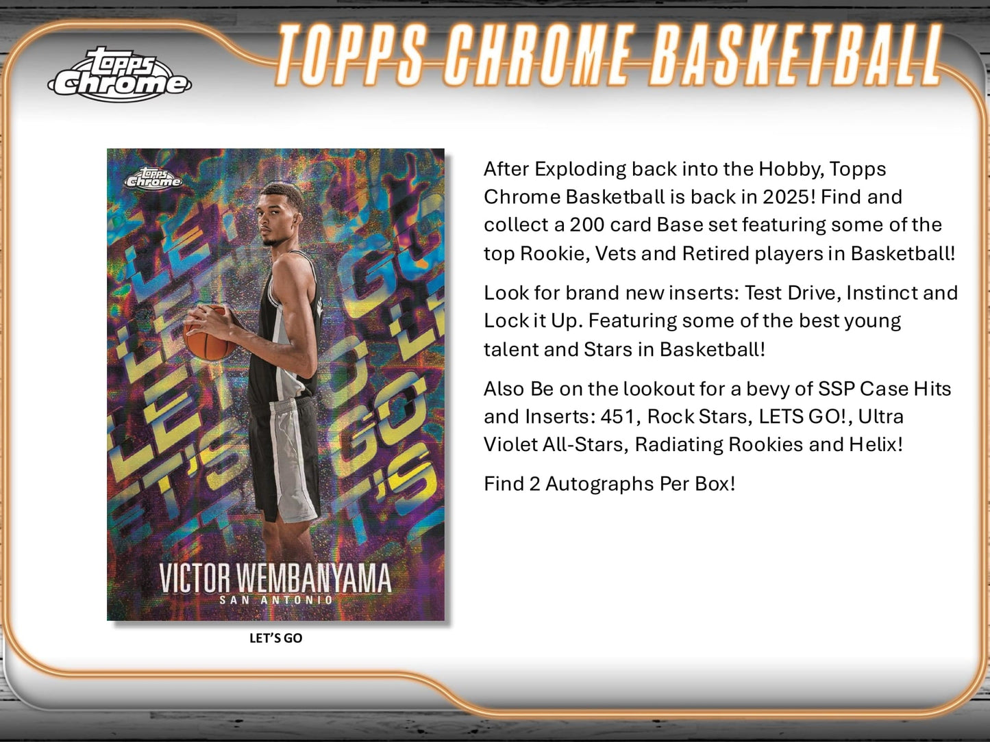 2024/25 Topps Chrome Basketball Hobby Box