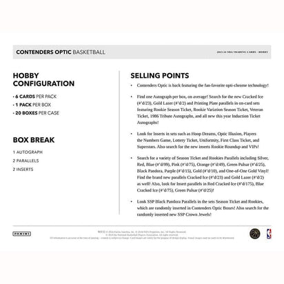 2023/24 Panini Contenders Optic Basketball NBA Hobby Box