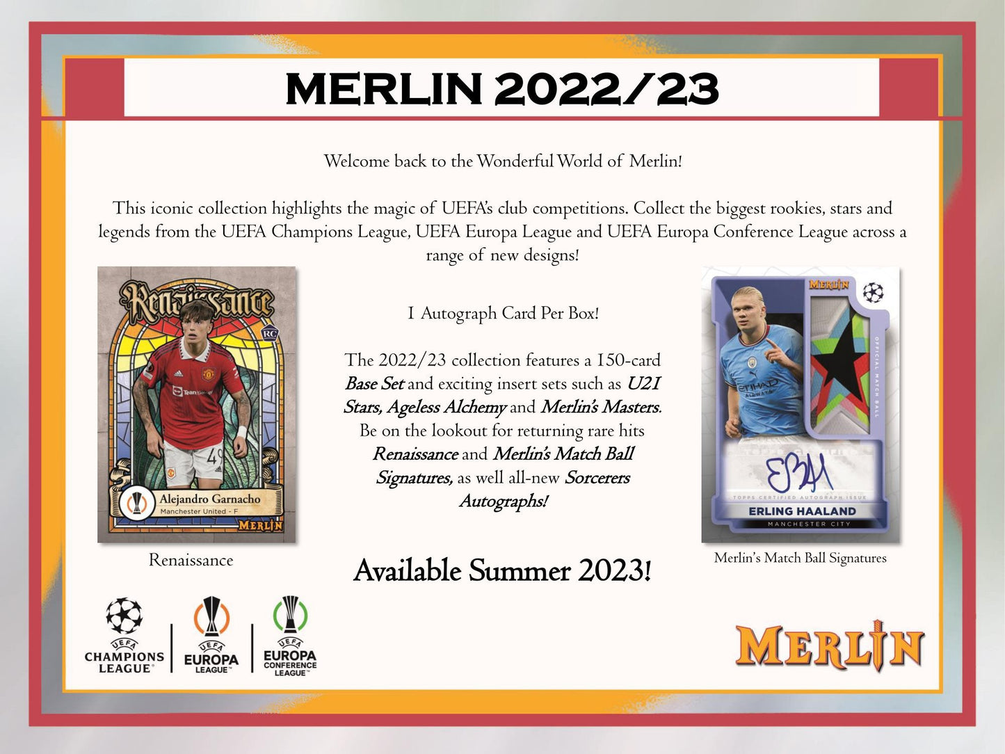 2022/23 Topps Merlin Chrome UEFA Club Competitions Soccer (Fussball) Hobby Box