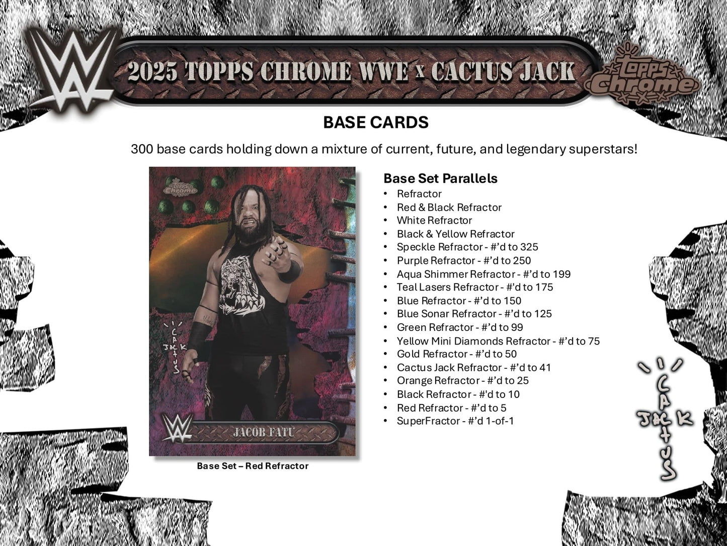 2025 Topps Chrome WWE x Cactus Jack Hobby Pack