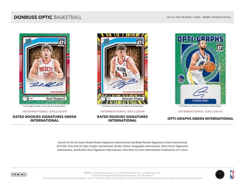 2024/25 Panini Donruss Optic Basketball NBA Hobby International Box