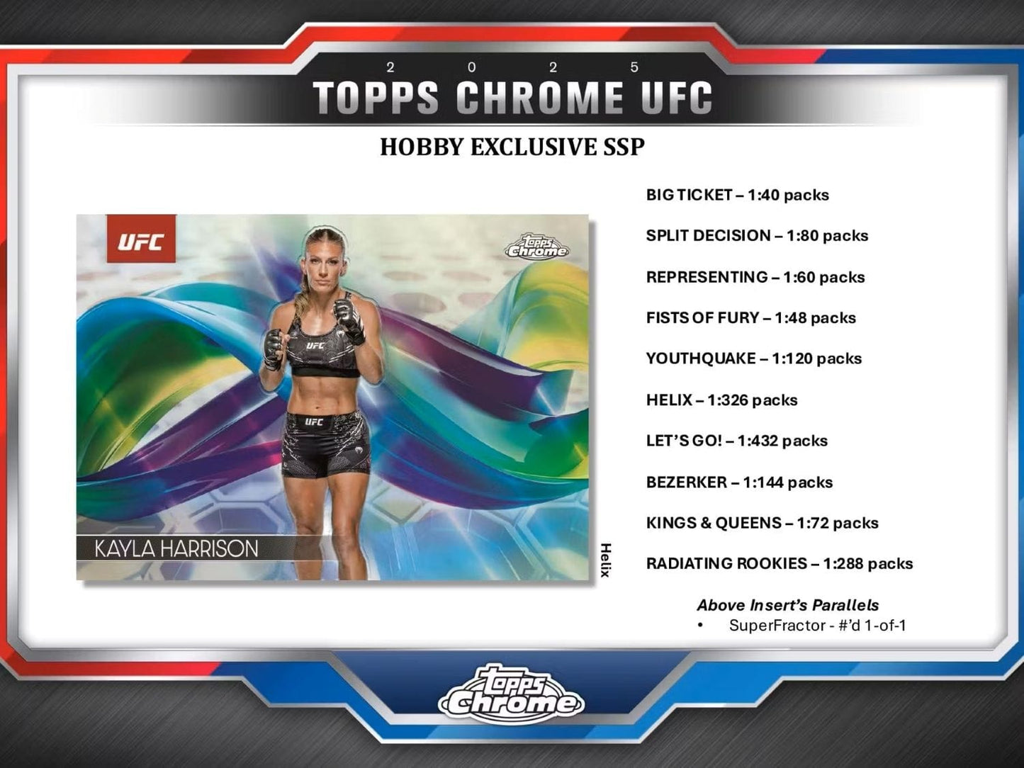 2025 Topps Chrome UFC Hobby Box