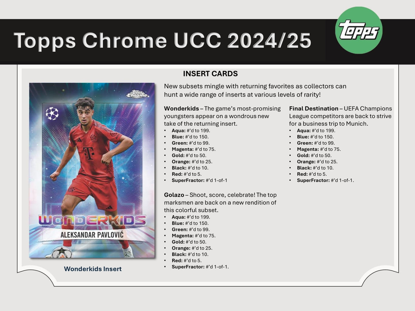 2024/25 Topps Chrome UEFA Club Competitions Soccer (Fußball) JUMBO Hobby Box