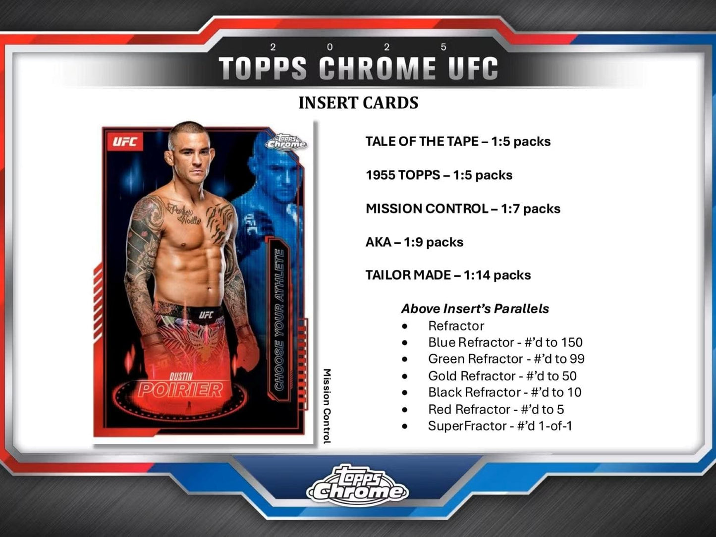 2025 Topps Chrome UFC Hobby Box
